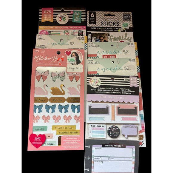 Lot Of 18 Sticker Books The Happy Planner Create 365, Paper Studio, Mambi Ect 95 - Picture 5 of 5